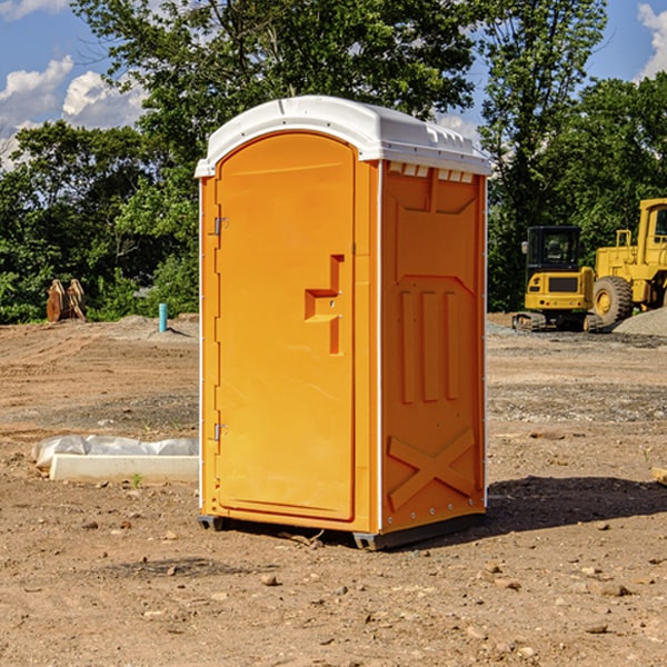 how often are the portable restrooms cleaned and serviced during a rental period in Mills County TX